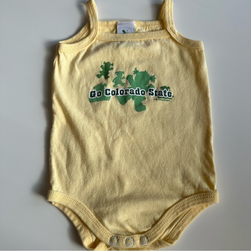 Vintage Go Colorado State Kids Yellow Tank Top Onsie
